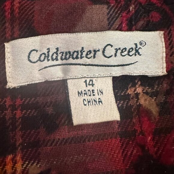 COLDWATER CREEK WOMENS MULTI COLOR PRINT BLAZER SPORT COAT SIZE 14 - Picture 7 of 8